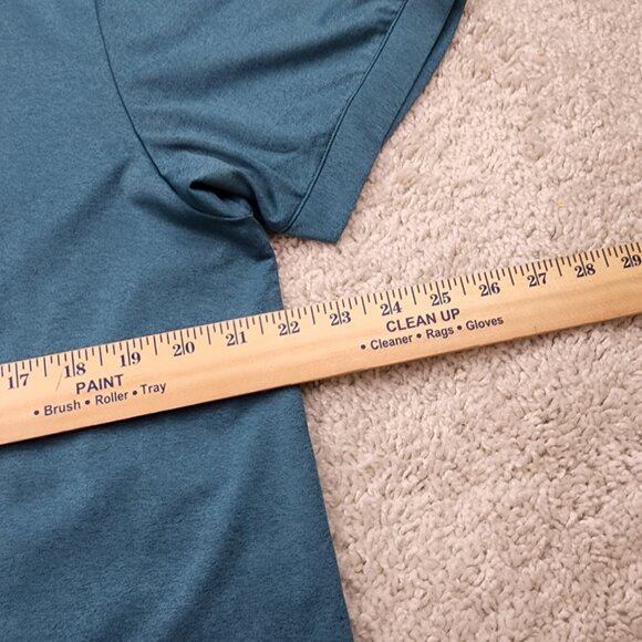 William Murray Golf Polo Mens L  Button Down Shirt Solid Print Blue  Y2K  clean - Picture 9 of 9